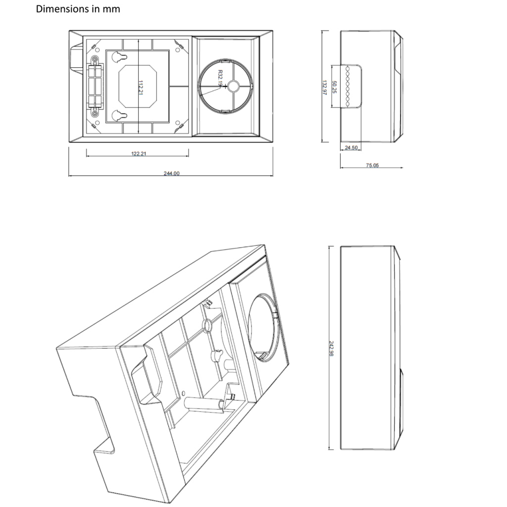 BBAtechniek - Victron muurmontage BMV & Color control (1x)