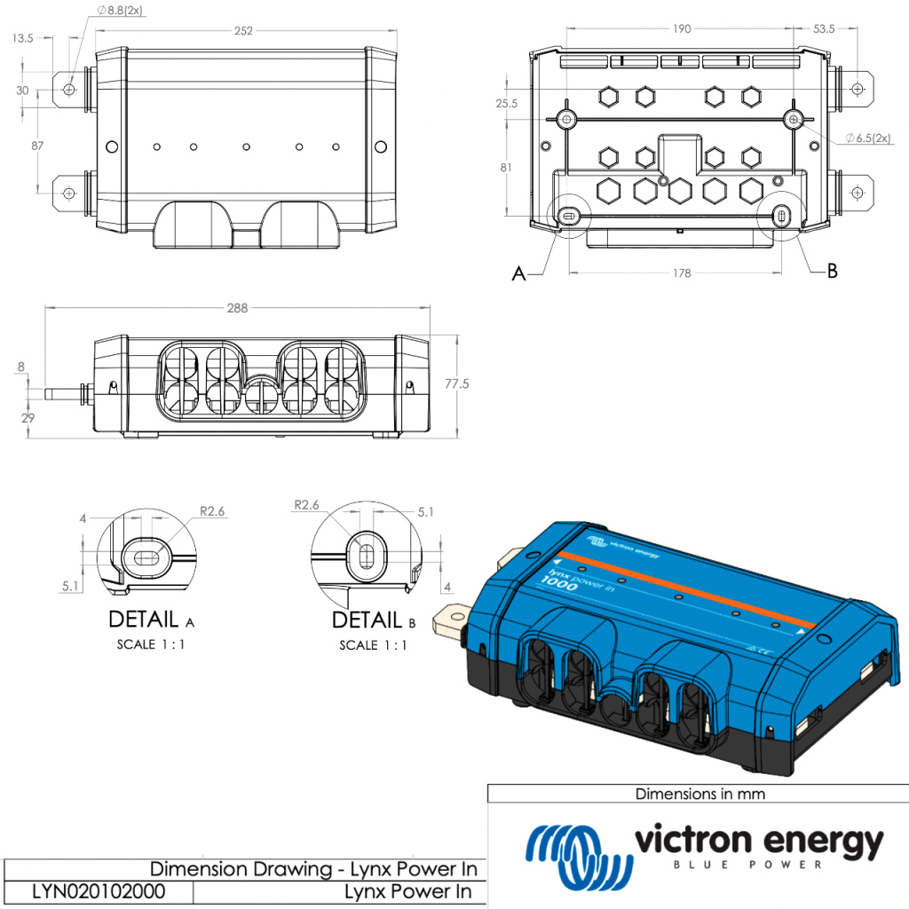 BBAtechniek - Victron Lynx Power In (1x)