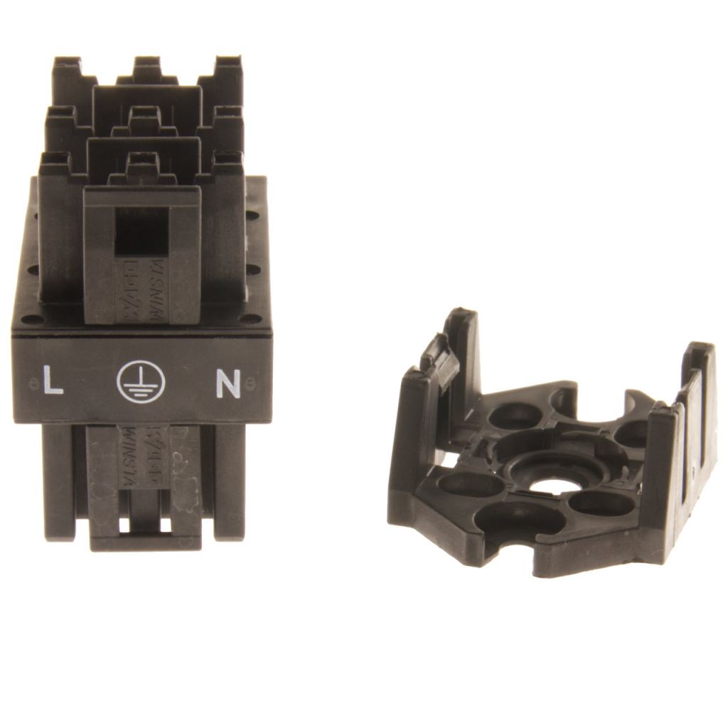 BBAtechniek - Wago Winsta Midi verdeelblok + montageplaat (1x)