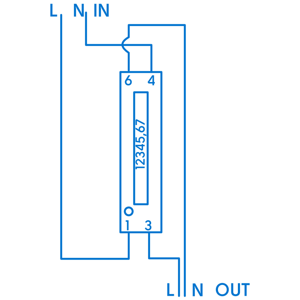 BBAtechniek - BBA kWh meter met behuizing 40A DIN-rail (1x)