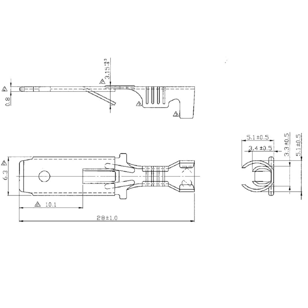 BBAtechniek - Vlaksteker vertind 6.3 1.5-2.5mm² U-vorm (100x)