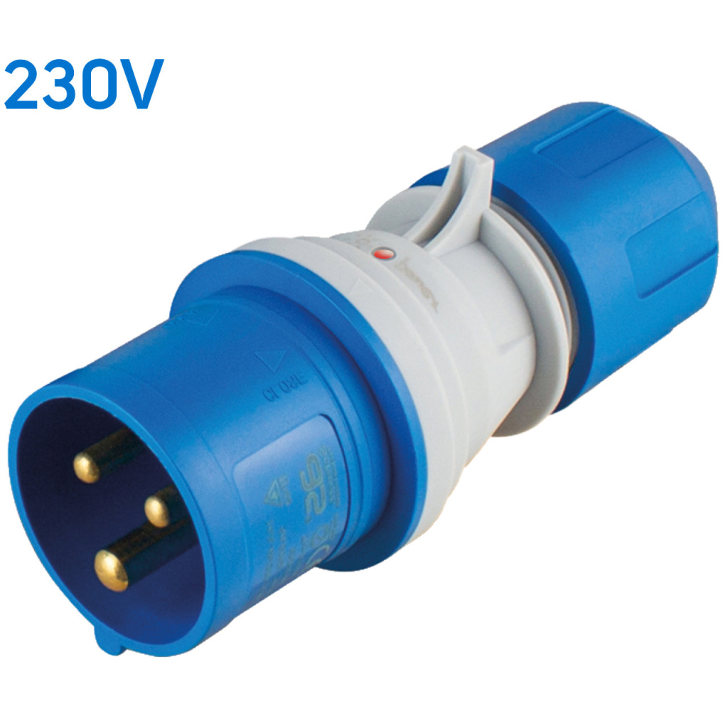BBAtechniek - CEE stekker 230V 16A met controle LED IP44 (1x)