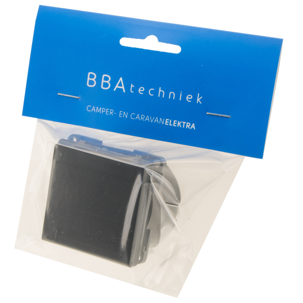 BBAtechniek - 230V contactdoos Schuko zwart (1x)
