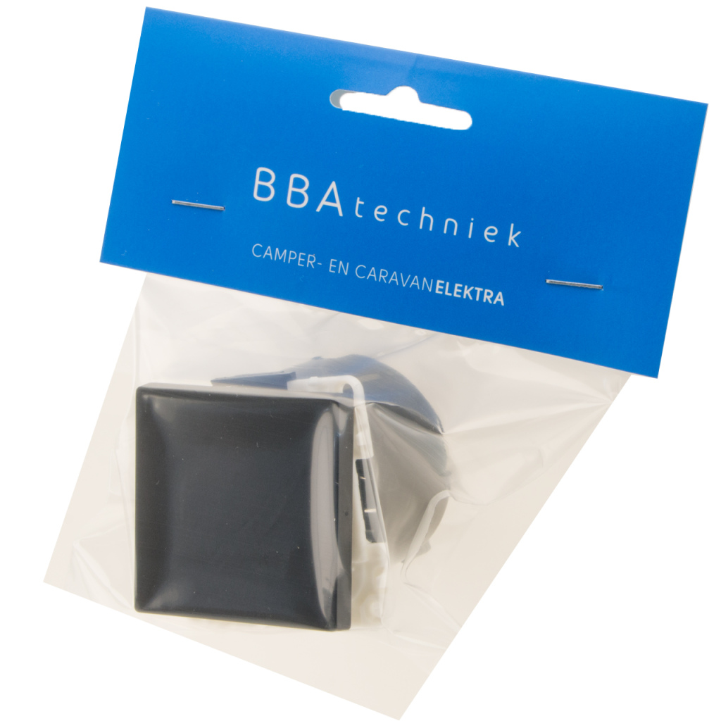 BBAtechniek - Wipschakelaar aan/uit 230V zwart (1x)