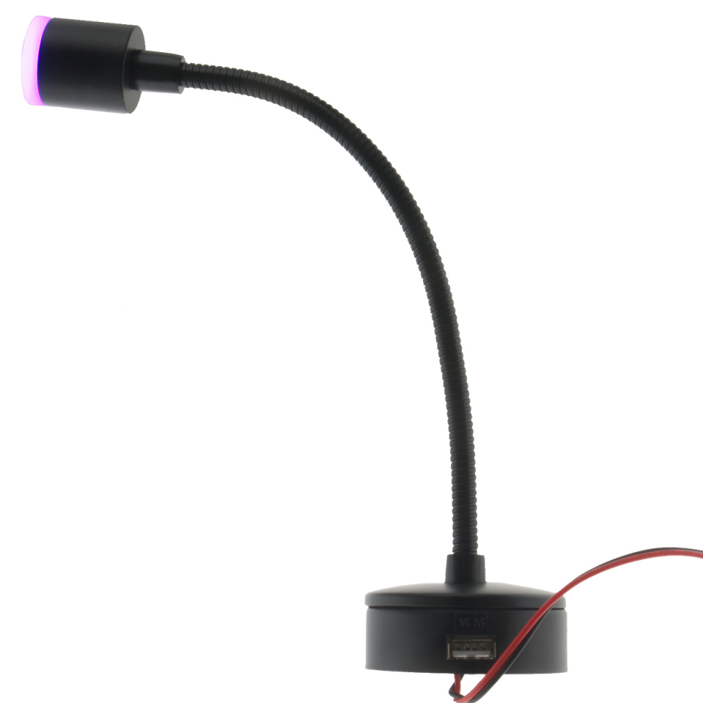 BBAtechniek - Black swan LED 12V 2W USB 3A 148lm 4000K (1x)