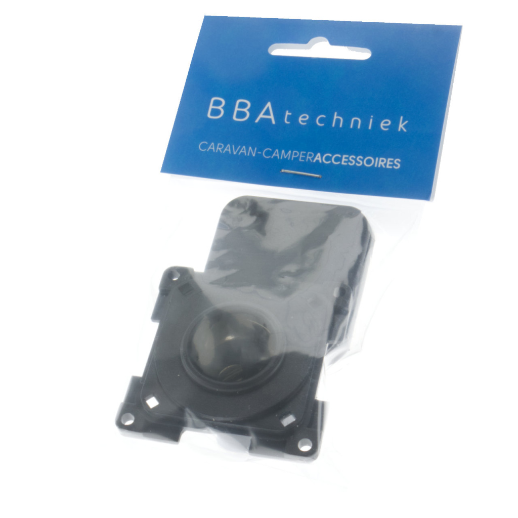 BBAtechniek - S 30.000 12V 10A contactdoos zwart + klepje (1x) 