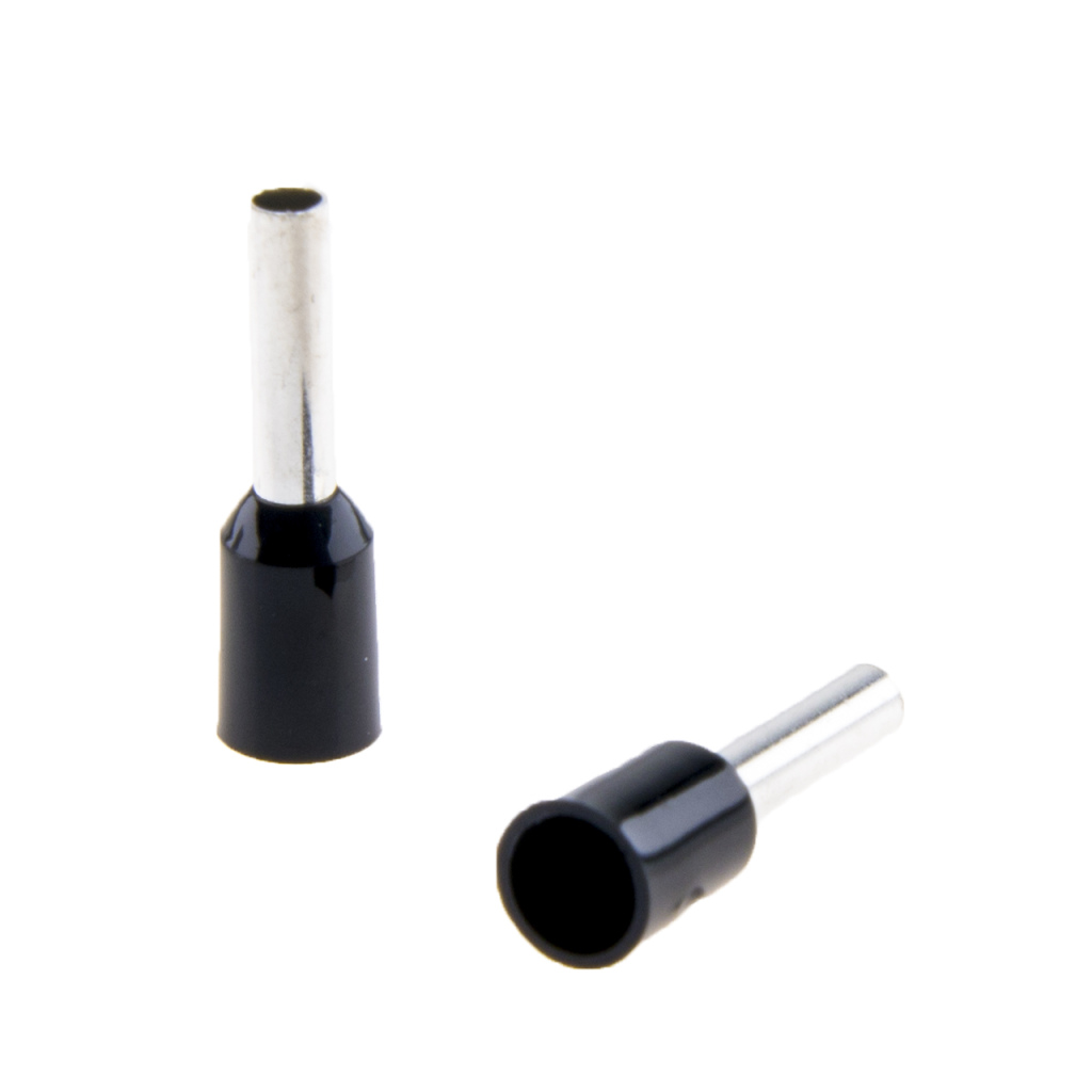 BBAtechniek - Adereindhuls ‘T’ French 1.5mm² zwart (100x)