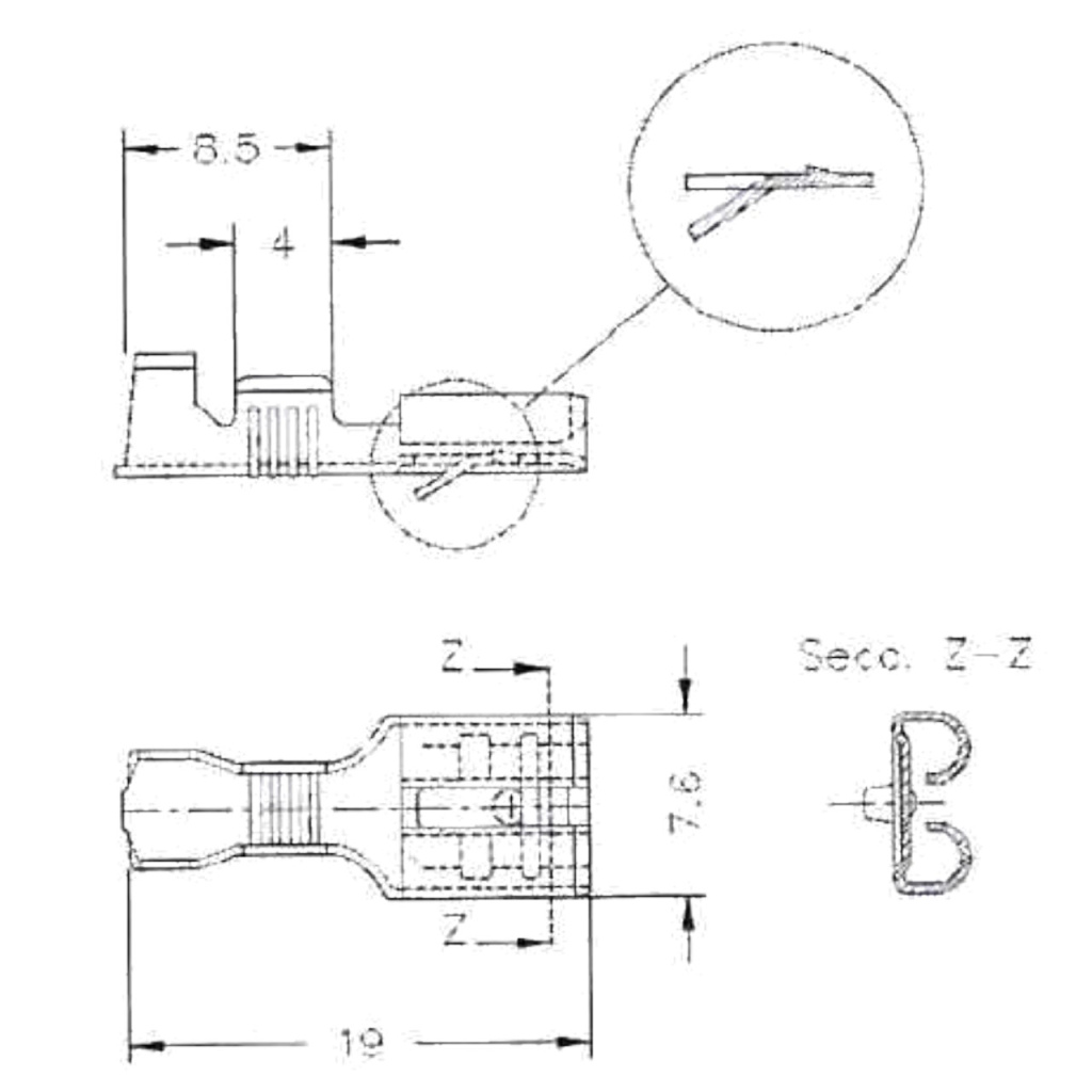 BBAtechniek - Vlakstekerhuls messing 6.3 0.5-1.5mm² (100x)
