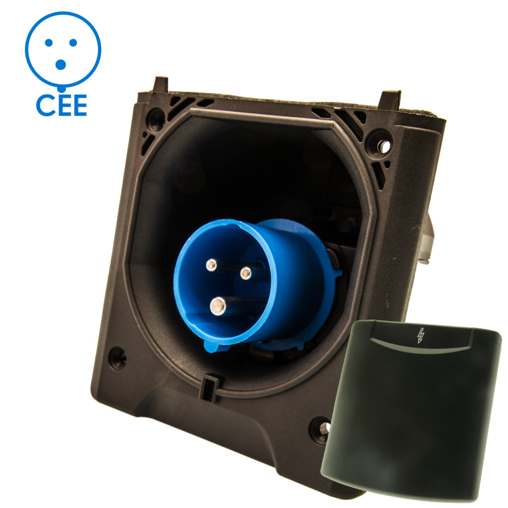 BBAtechniek - CEE 230V aansluiting zwart (1x)