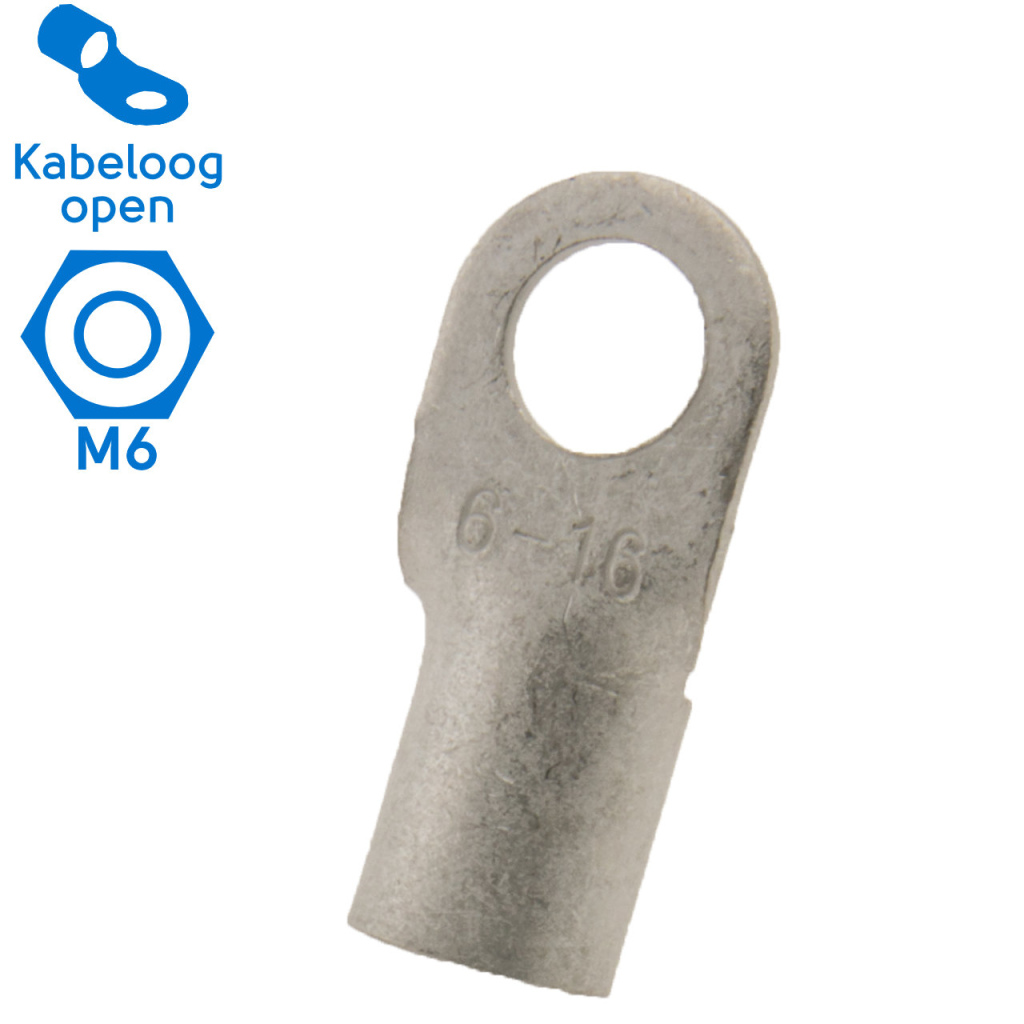 BBAtechniek - 16mm2 M6 open kabeloog (25x)