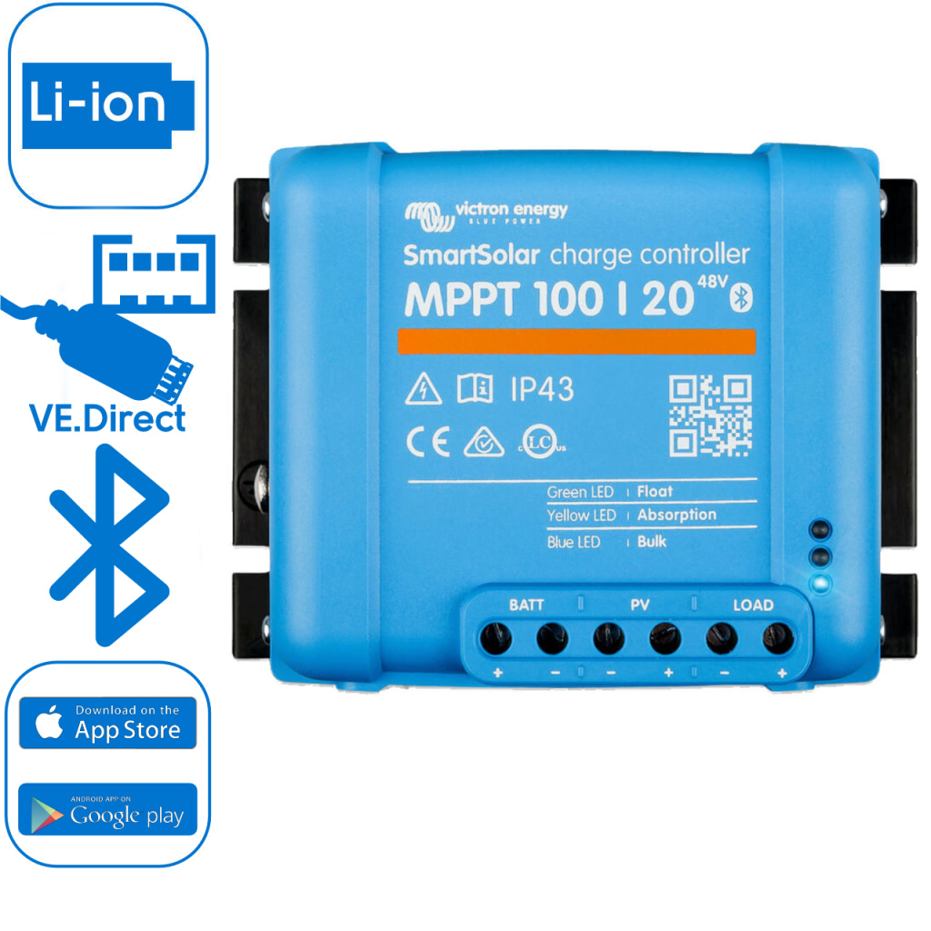 BBAtechniek - Victron Smart Solar MPPT 100/20A 12/24/48V (1x)