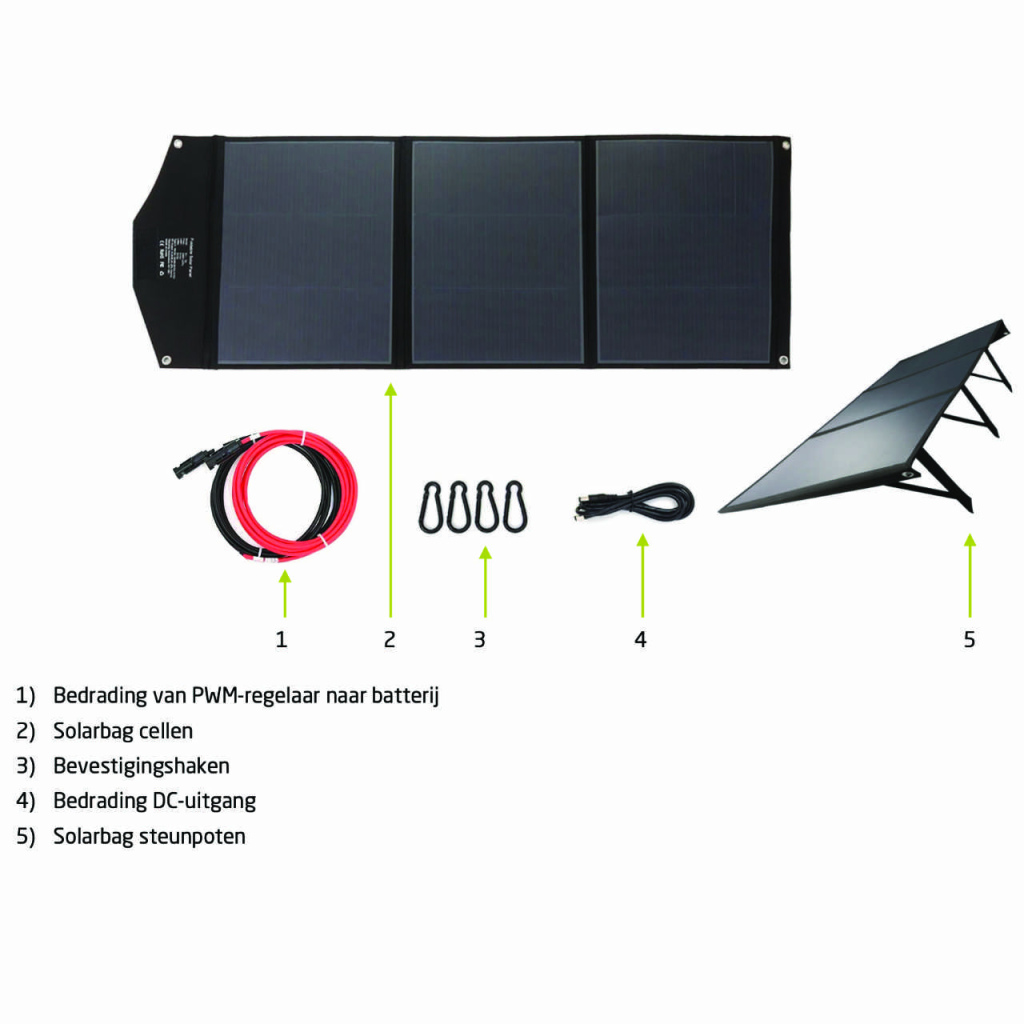 BBAtechniek - 100Wp opvouwbaar zonnepaneel Pro-User (1x)
