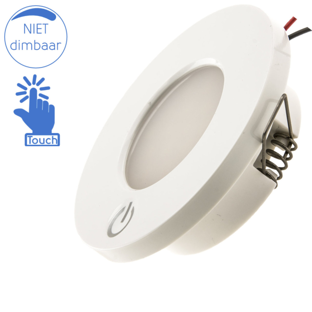BBAtechniek - Witte LED inbouwspot 12V 24V 2.5W (1x)