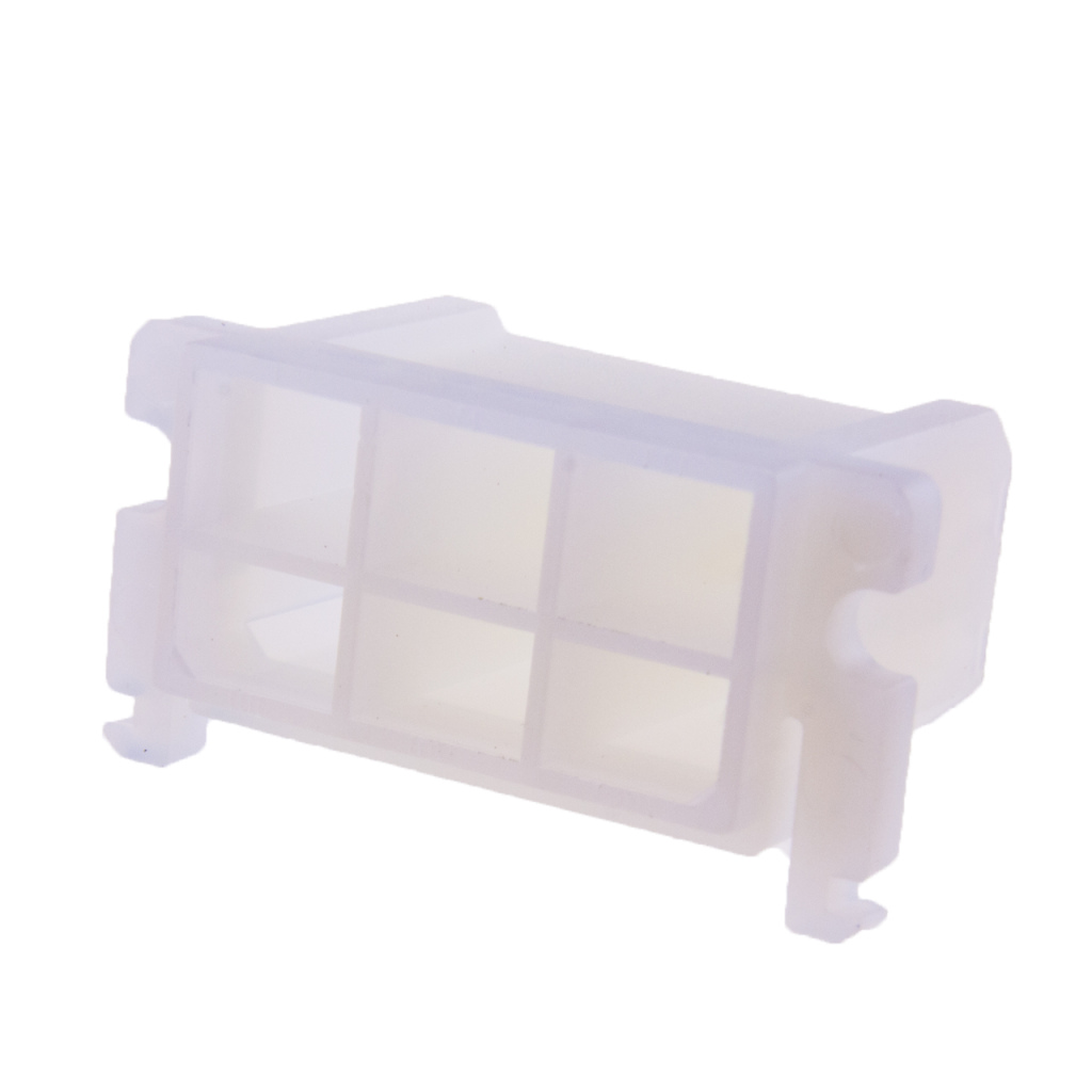 BBAtechniek - Male connectorbehuizing 6-polig wit (10x)