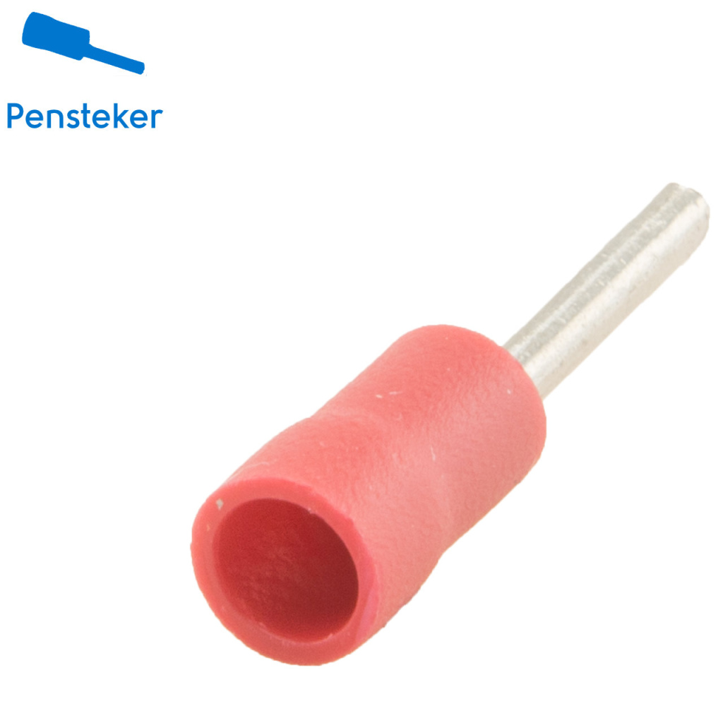 BBAtechniek - Kabelschoen pensteker Ø2mm rood 2.28cm (100x)
