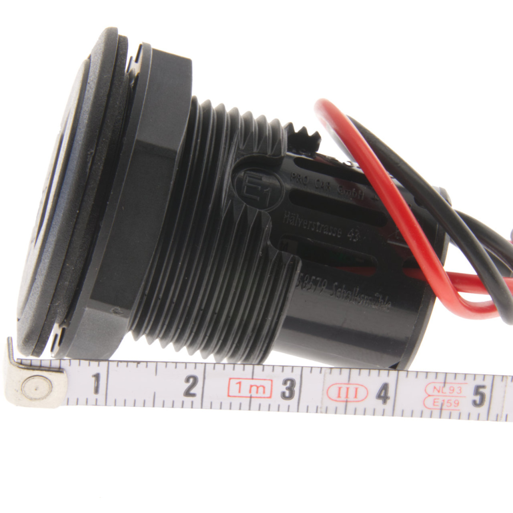 BBAtechniek - USB A-1x 5VDC 1A inbouw zwart (1x)