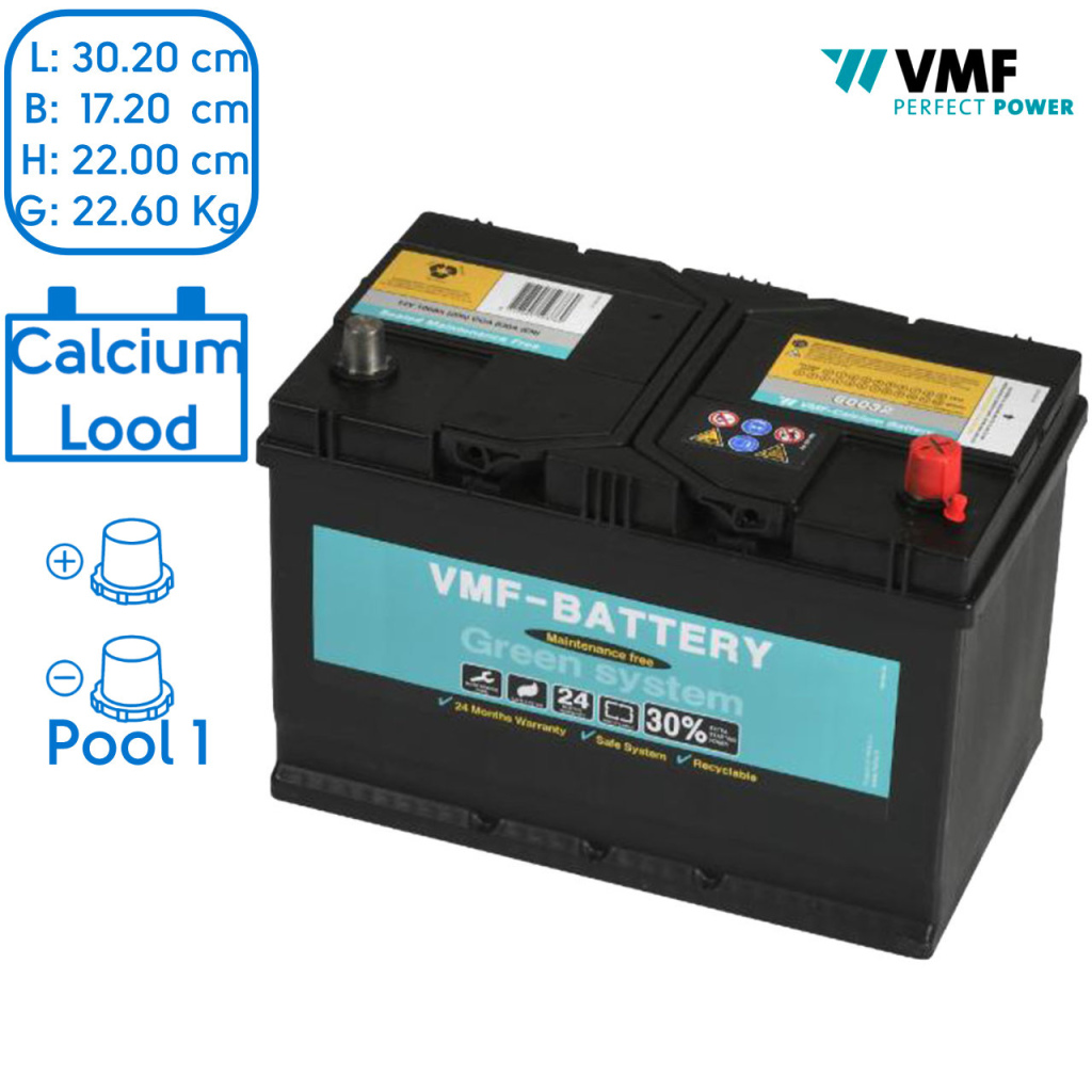 BBAtechniek - 12V 100Ah VMF start accu (1x)