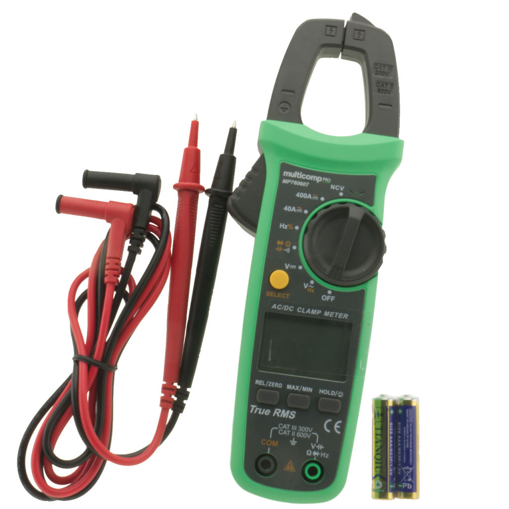 BBAtechniek - Amperetang multimeter  DC AC Ohm (1x)