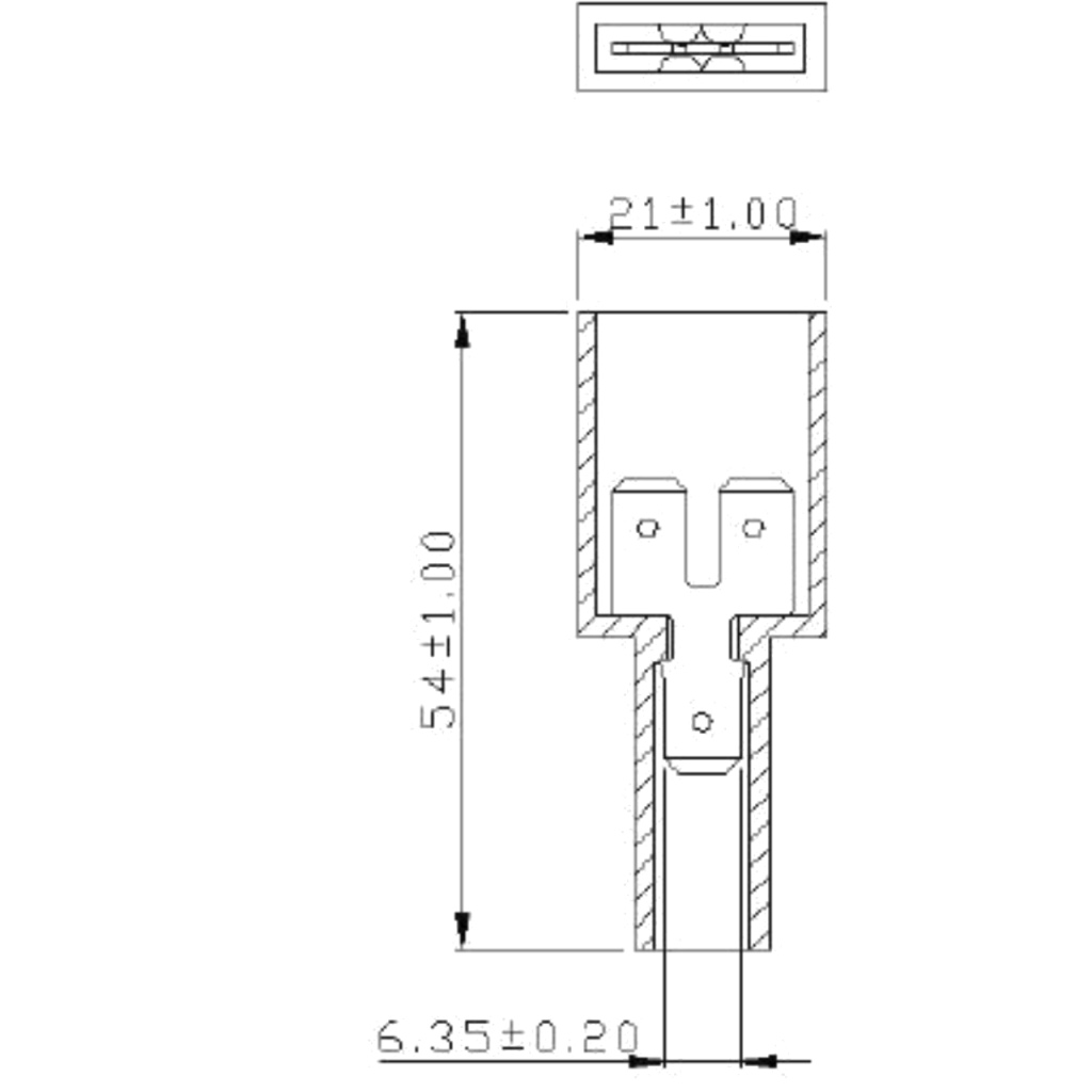 BBAtechniek - Doorverbindconnector 1/2-polig 6.3x0.8mm (2x)