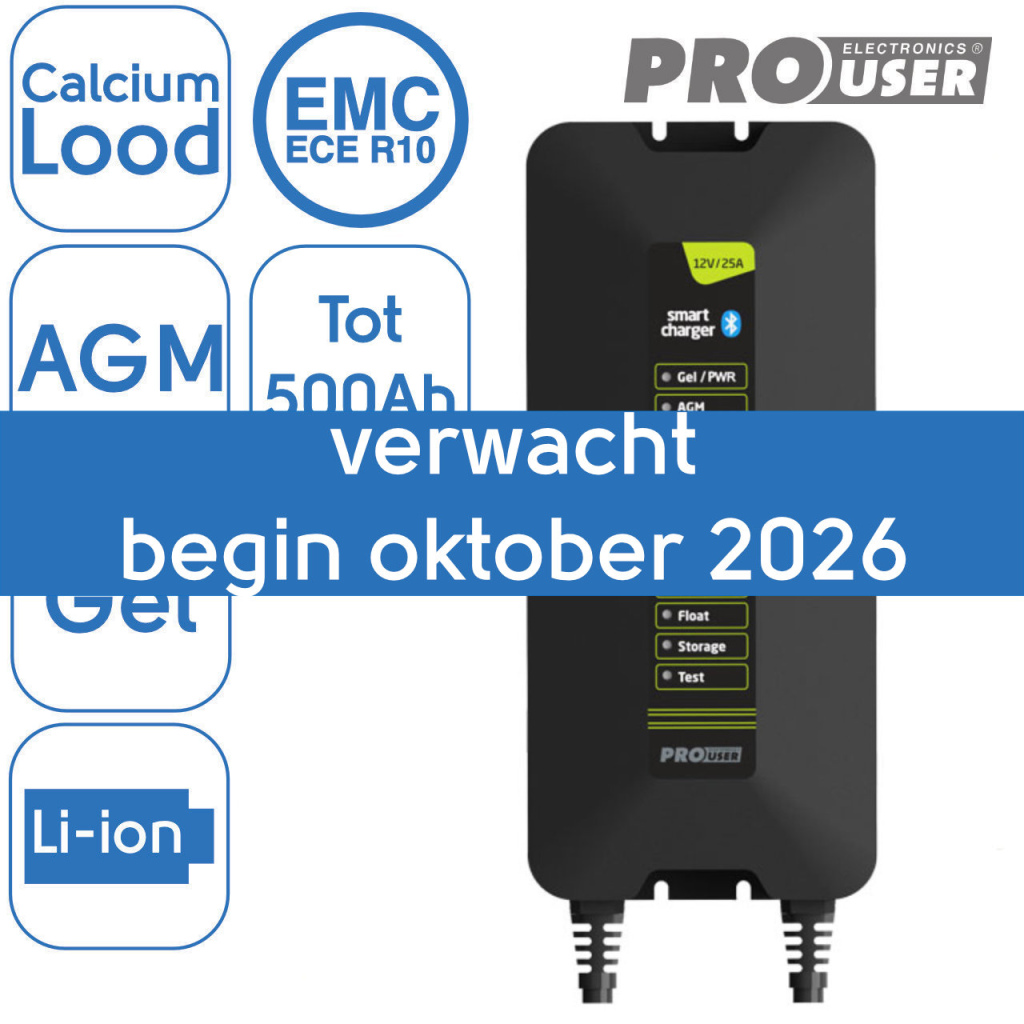BBAtechniek - 12V 25A Pro-User intelligente acculader IBC25 1x)