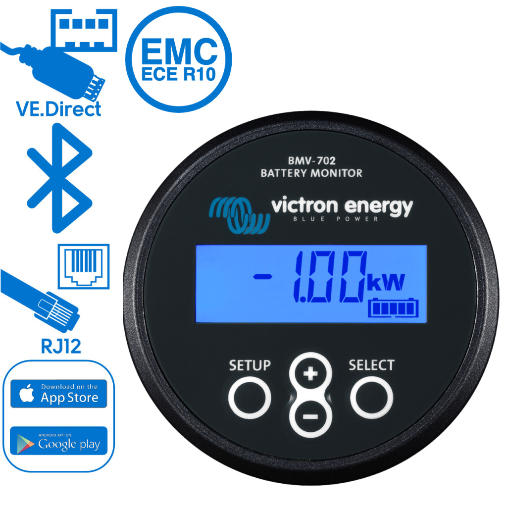 BBAtechniek - Victron BMV-702 accu monitor zwart (1X)