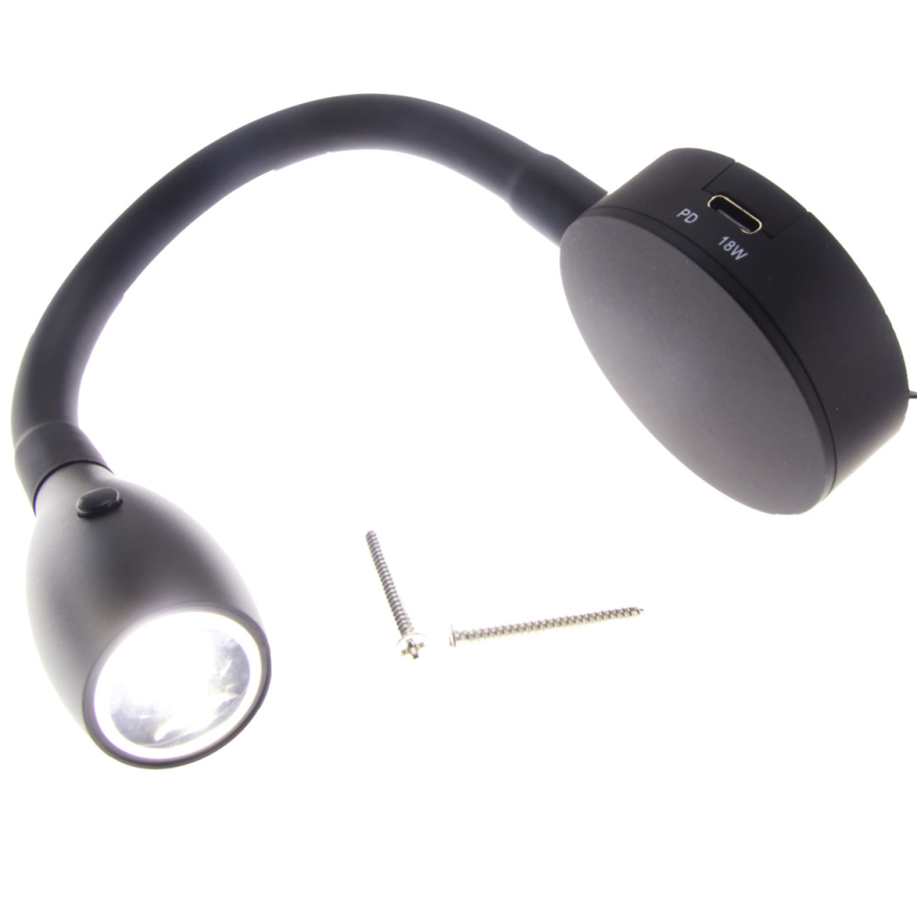 BBAtechniek - Furnaria 2.0 Flex Spot zwart 4000K 150lm (1x)