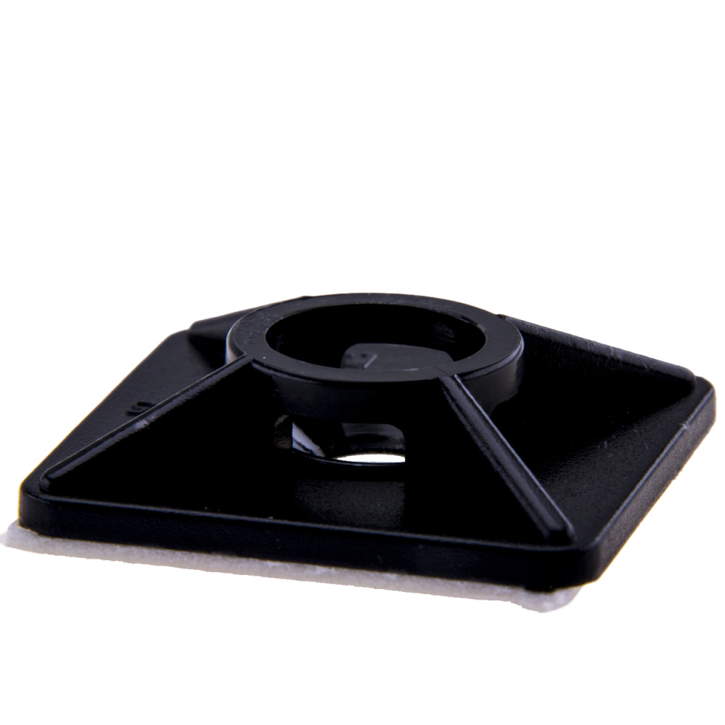 BBAtechniek - Kleefzadel 3M voor tyraps 4.8mm zwart (5x)