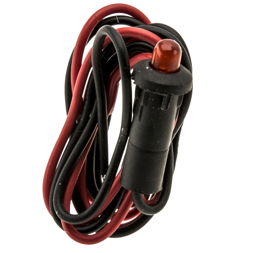 BBAtechniek - Controlelampje LED  rood 12V Ø 8.0mm bedraad (1x)