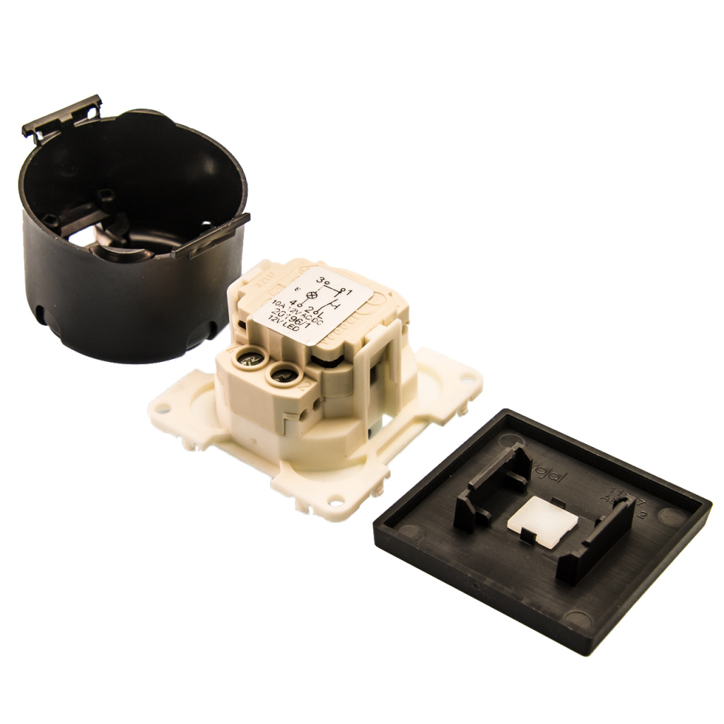 BBAtechniek - Controleschakelaar LED 12V lei-grijs S20.000 (1x)