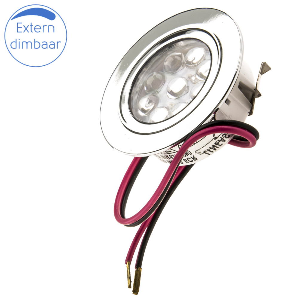 BBAtechniek - Incasso LED mini inbouwspot 12V 0.8W Ø45mm (1x)