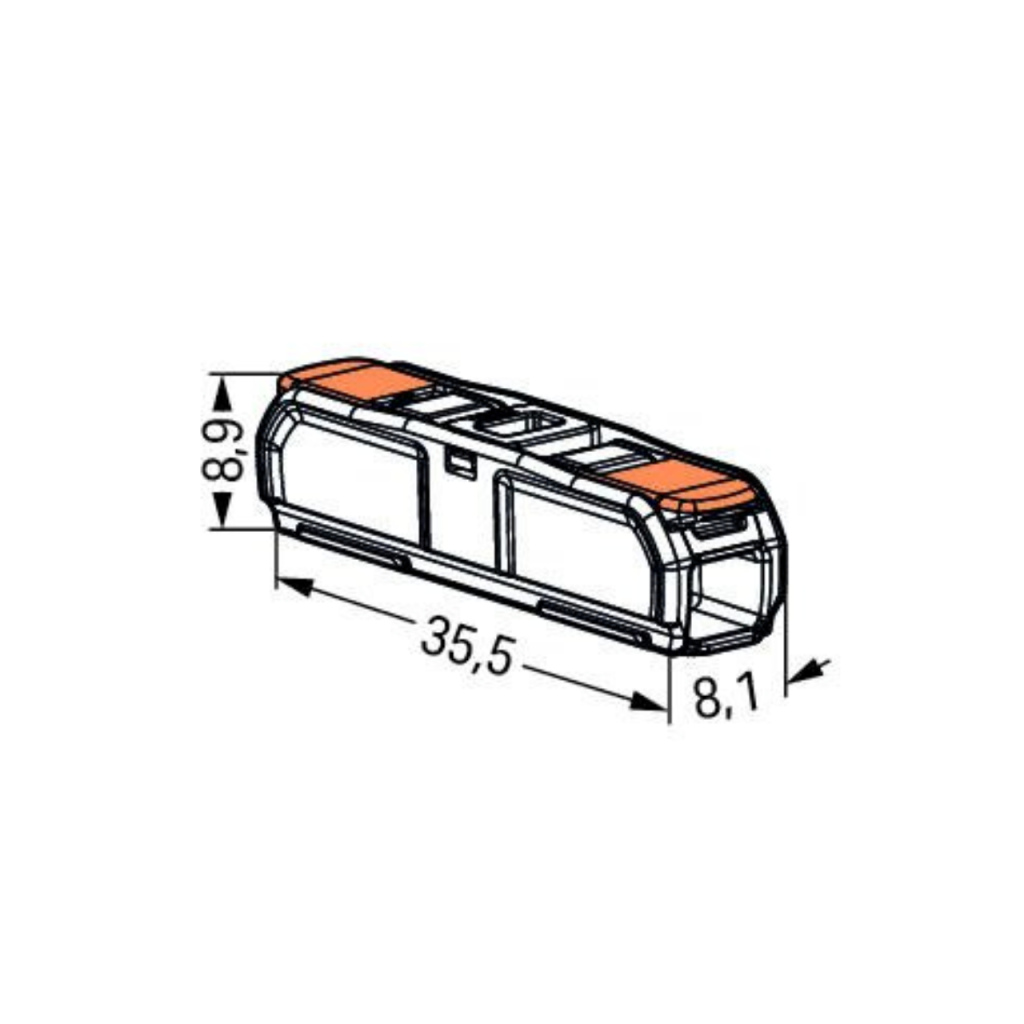 BBAtechniek - Wago verbindingsklem 221 1-voudig 0.2-4mm2 (5x)