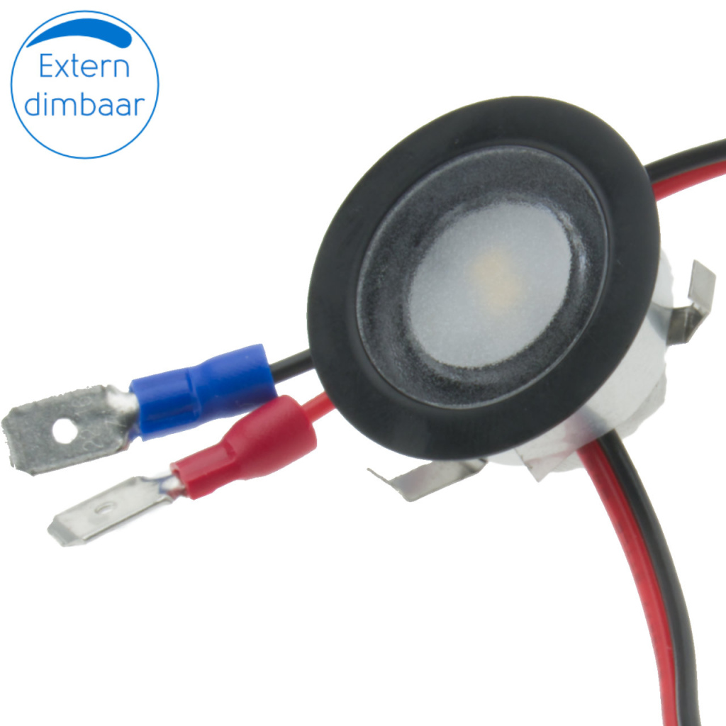 BBAtechniek - Piatto LED spot zwart 12V 0.4W (1x)