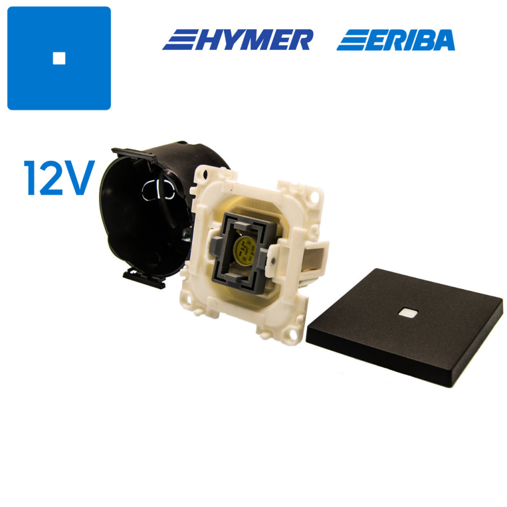 BBAtechniek - Controleschakelaar LED 12V zwart S20.000 (1x)