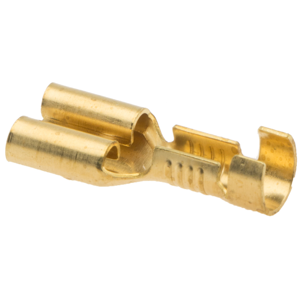 BBAtechniek - Vlakstekerhuls messing 6.3 1.5 -2.5mm² (100x)