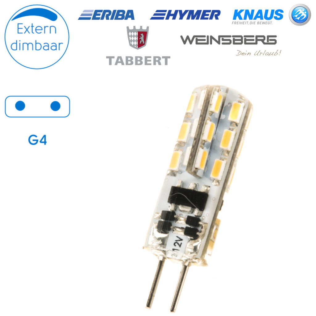 BBAtechniek - G4 10-18VDC 1.5W 3000K 110-120lm LED (2x) 