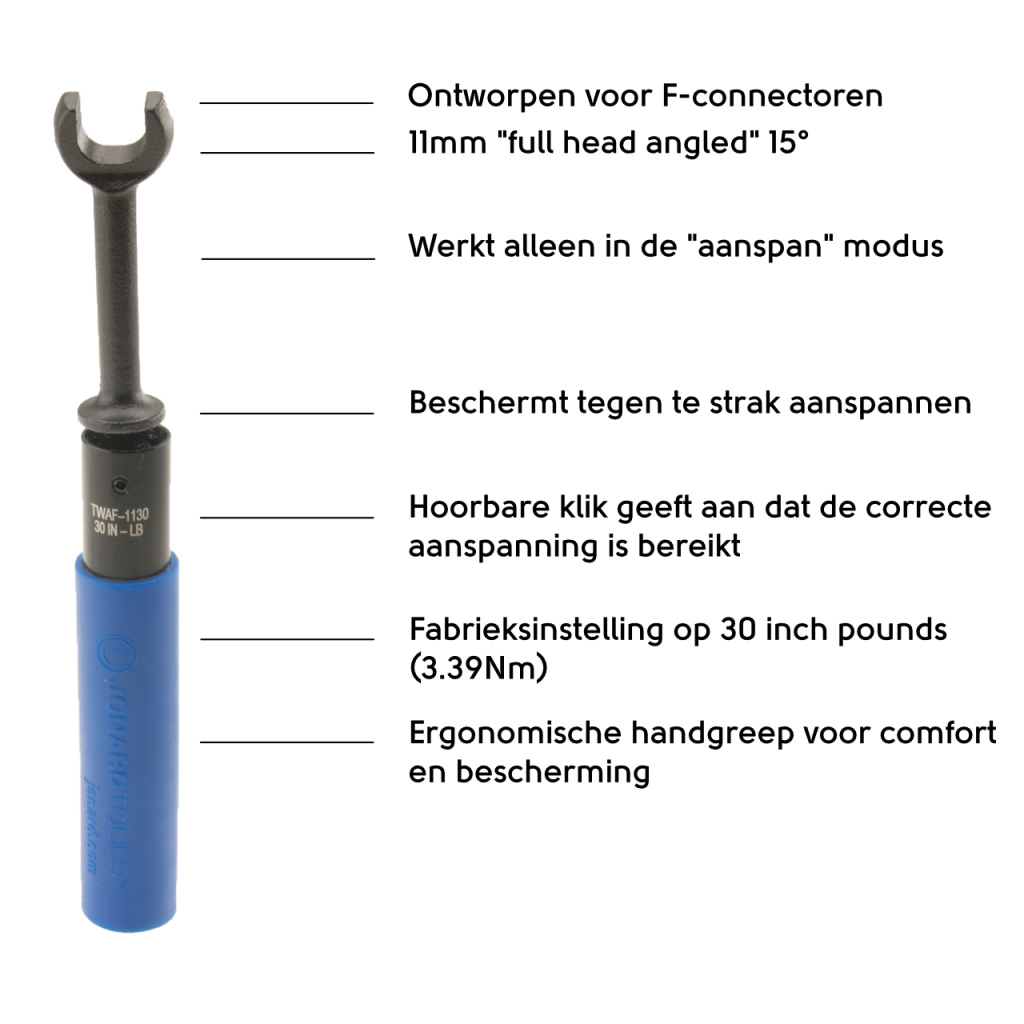 BBAtechniek - BBA Momentsleutel voor F-connectoren (1x)