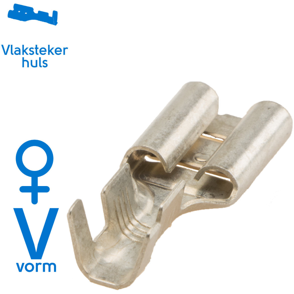 BBAtechniek - Vlakstekerhuls vertind 9.5 2.5-6.0mm² (100x)