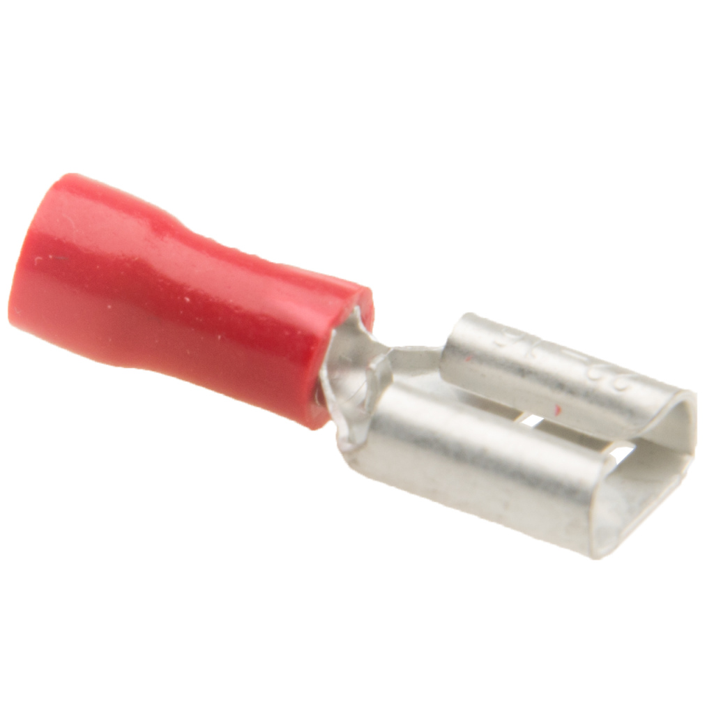 BBAtechniek - Vlakstekerhuls 6.3x0.8mm rood (100x)