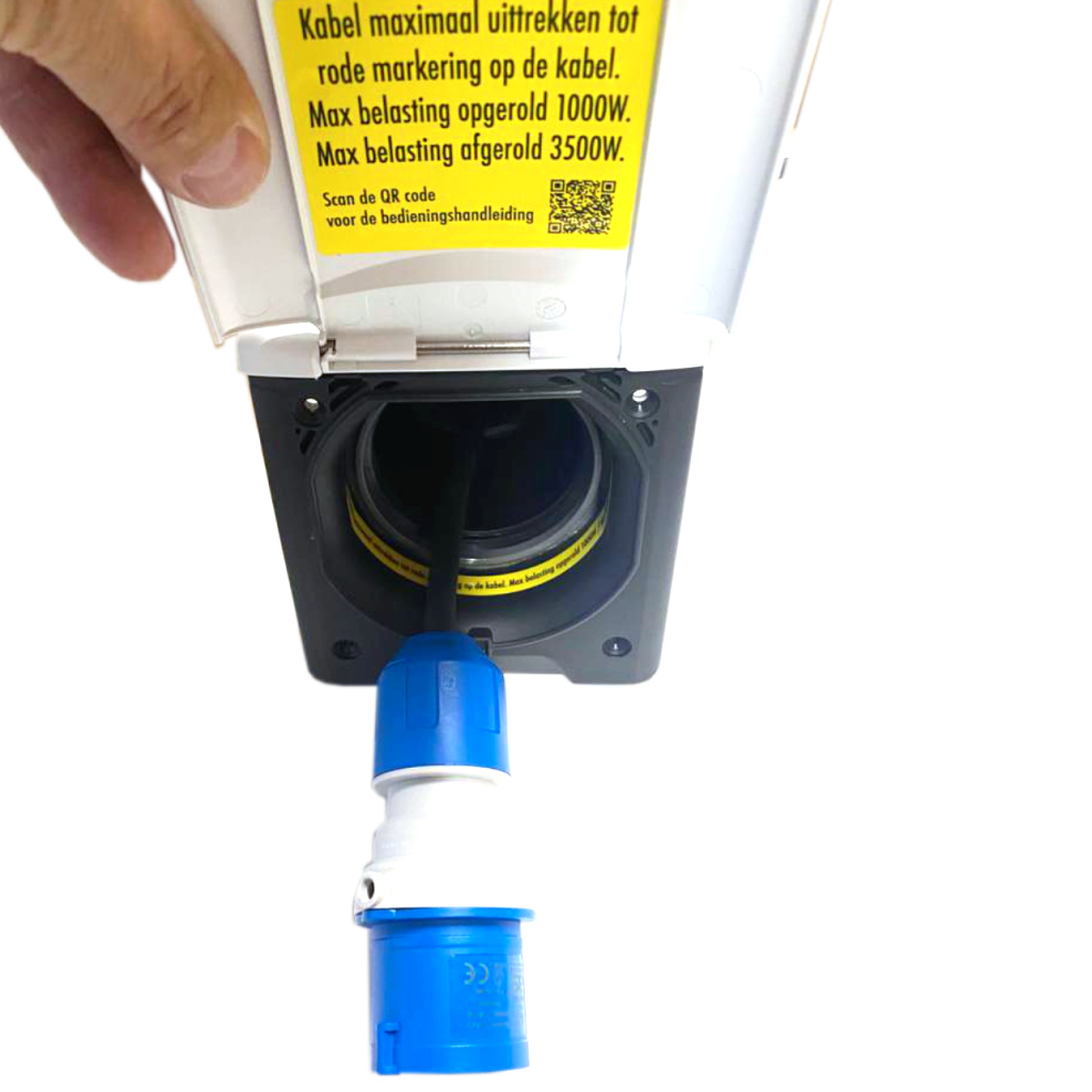 BBAtechniek - ROLL-UP-CABLE 2.0 20m licht grijs MKII( (1x) 