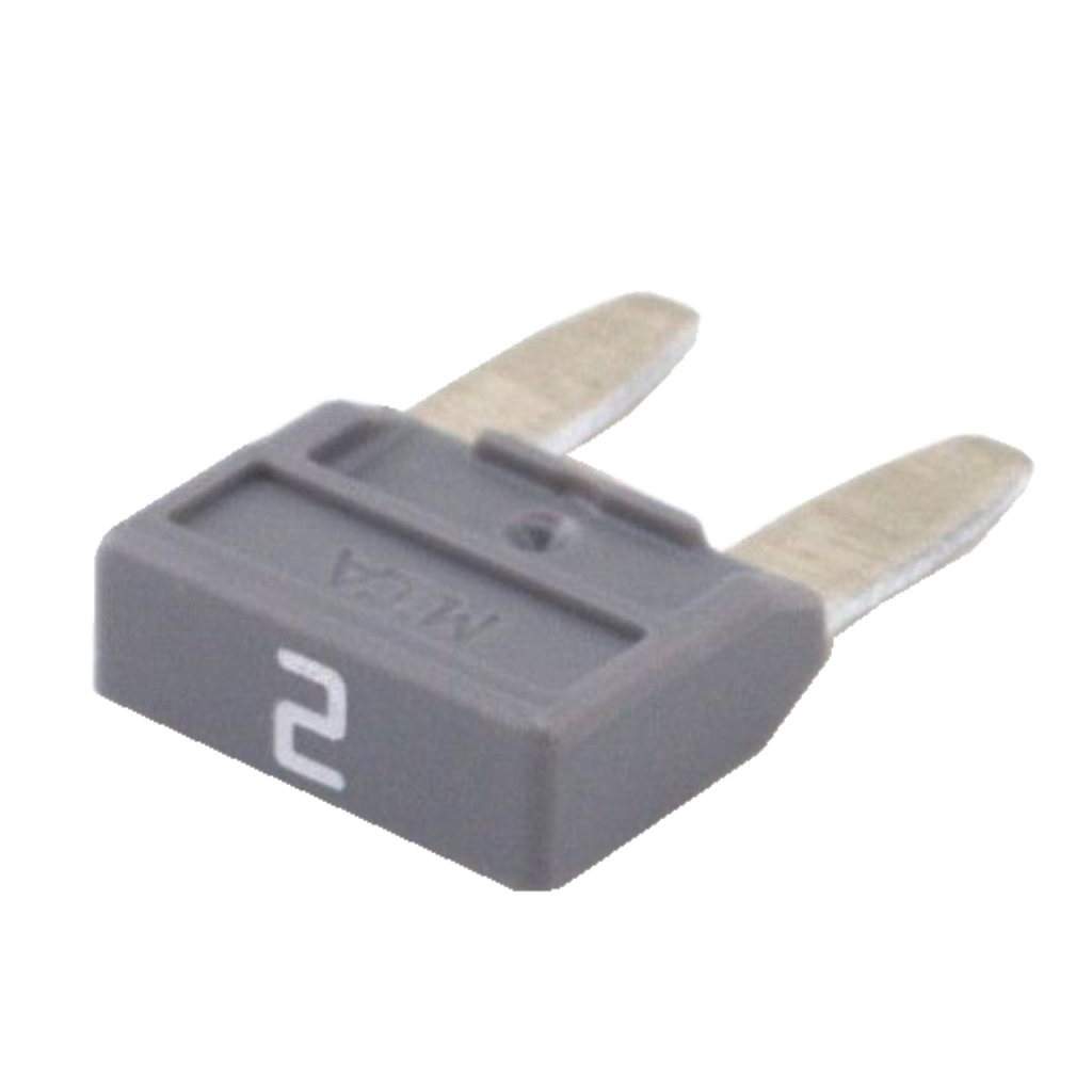 BBAtechniek - Mini steekzekering 2A grijs (5x)