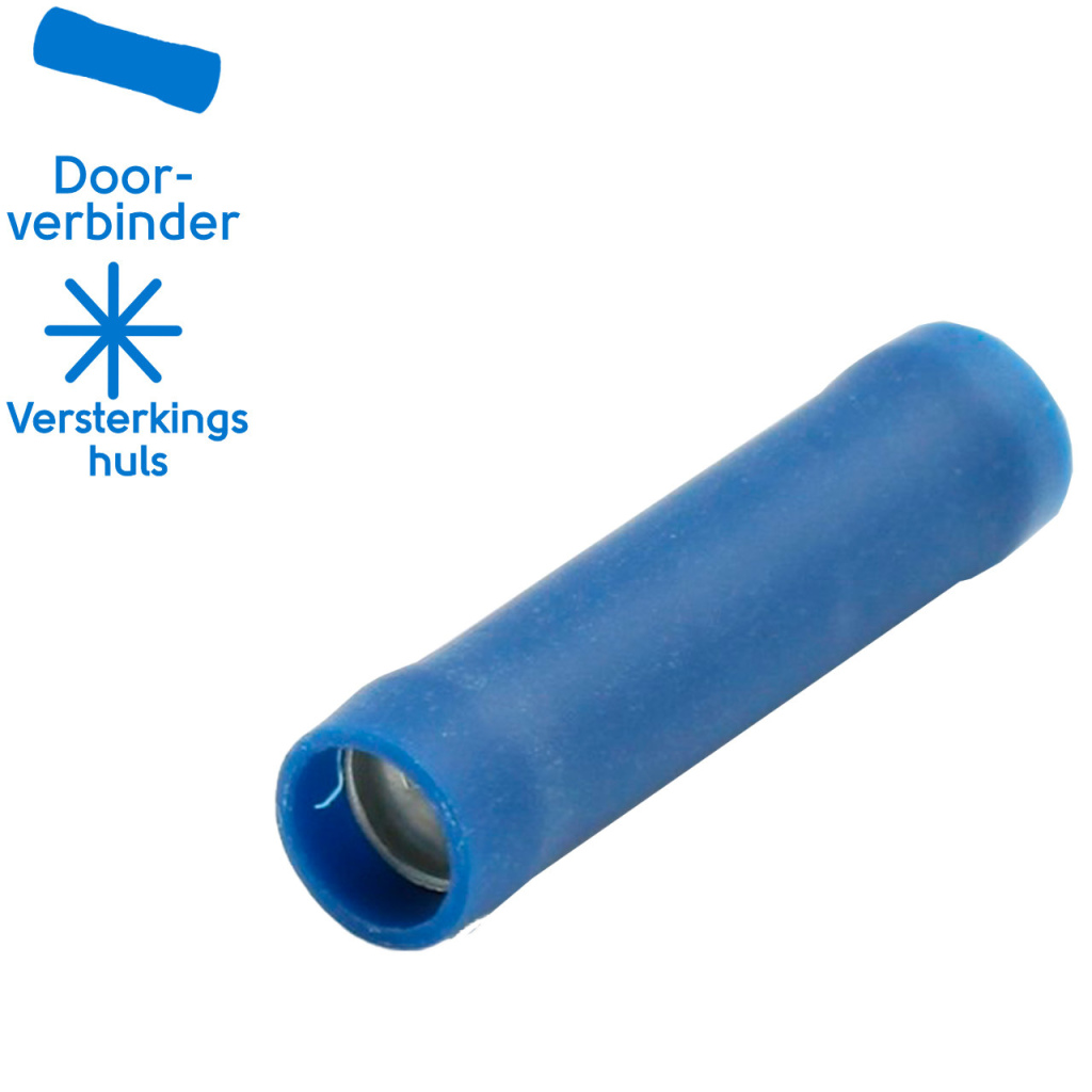 BBAtechniek - Doorverbinder Ø4.5mm* lang blauw (100x)