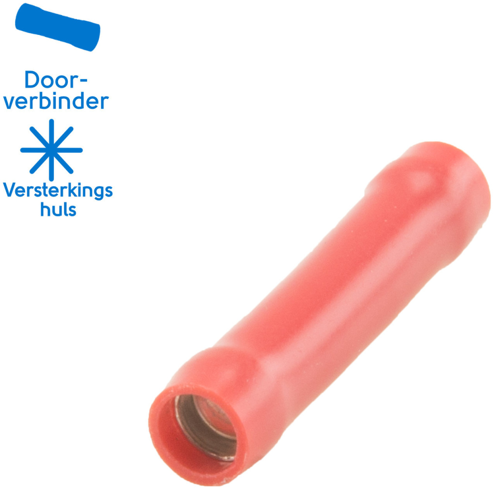 BBAtechniek - Doorverbinder Ø1.7mm* rood (100x)