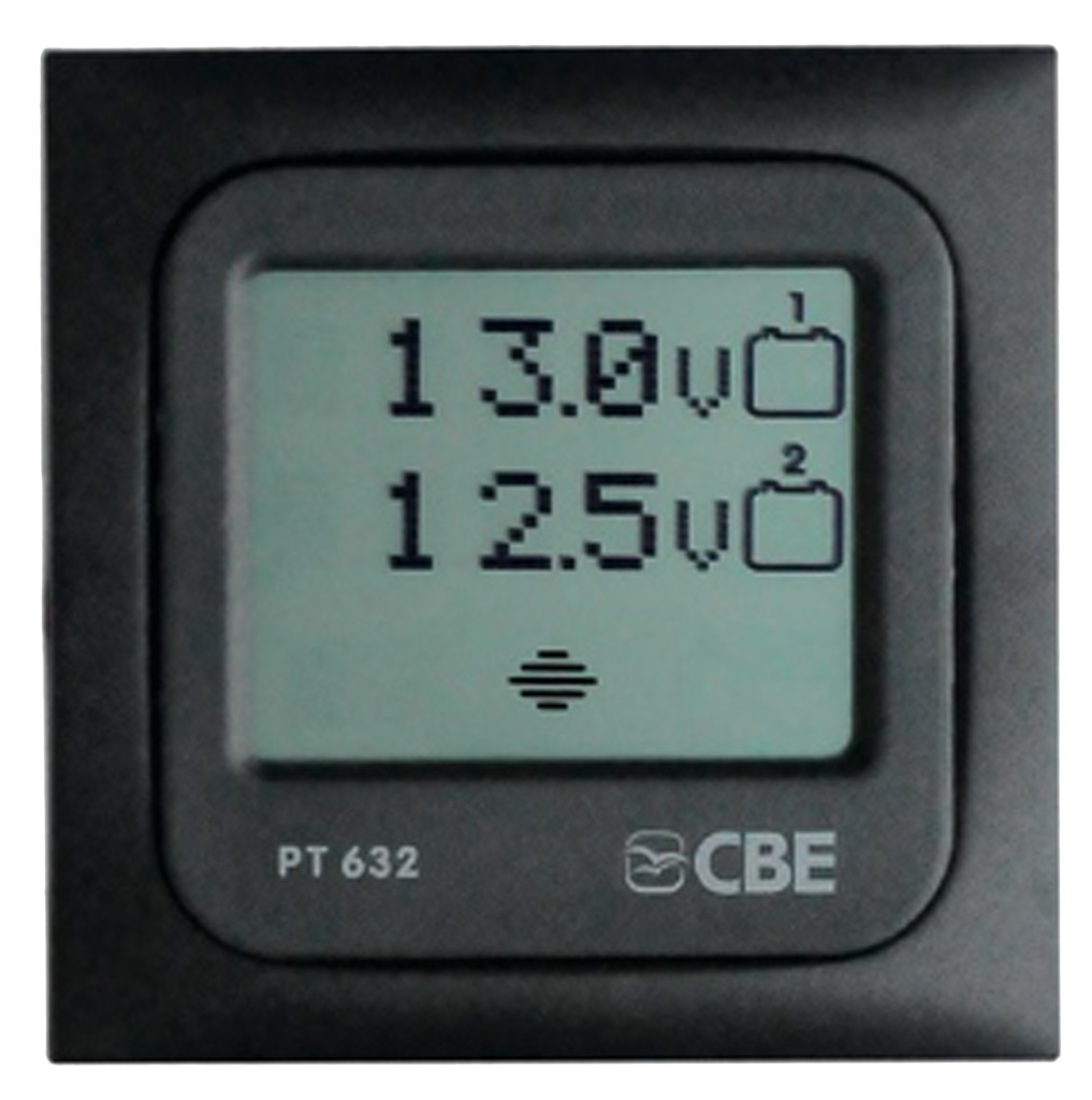 BBAtechniek - CBE PT632 12V spanningmeter voor 2 accu’s  (1x)