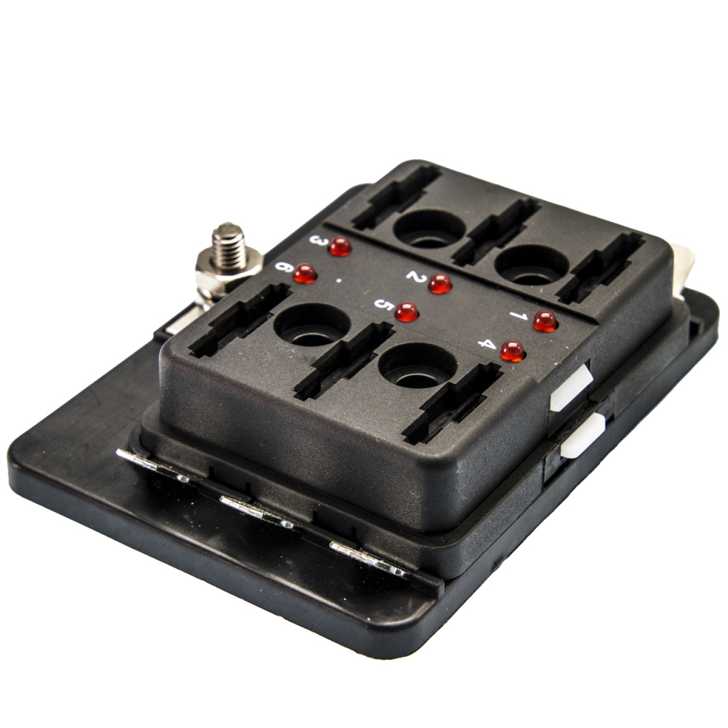 BBAtechniek - Zekering verdeelbox 6-weg LED (1x)