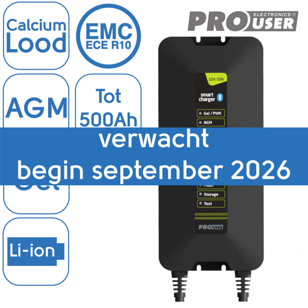 BBAtechniek - 12V 25A Pro-User intelligente acculader IBC25 1x)