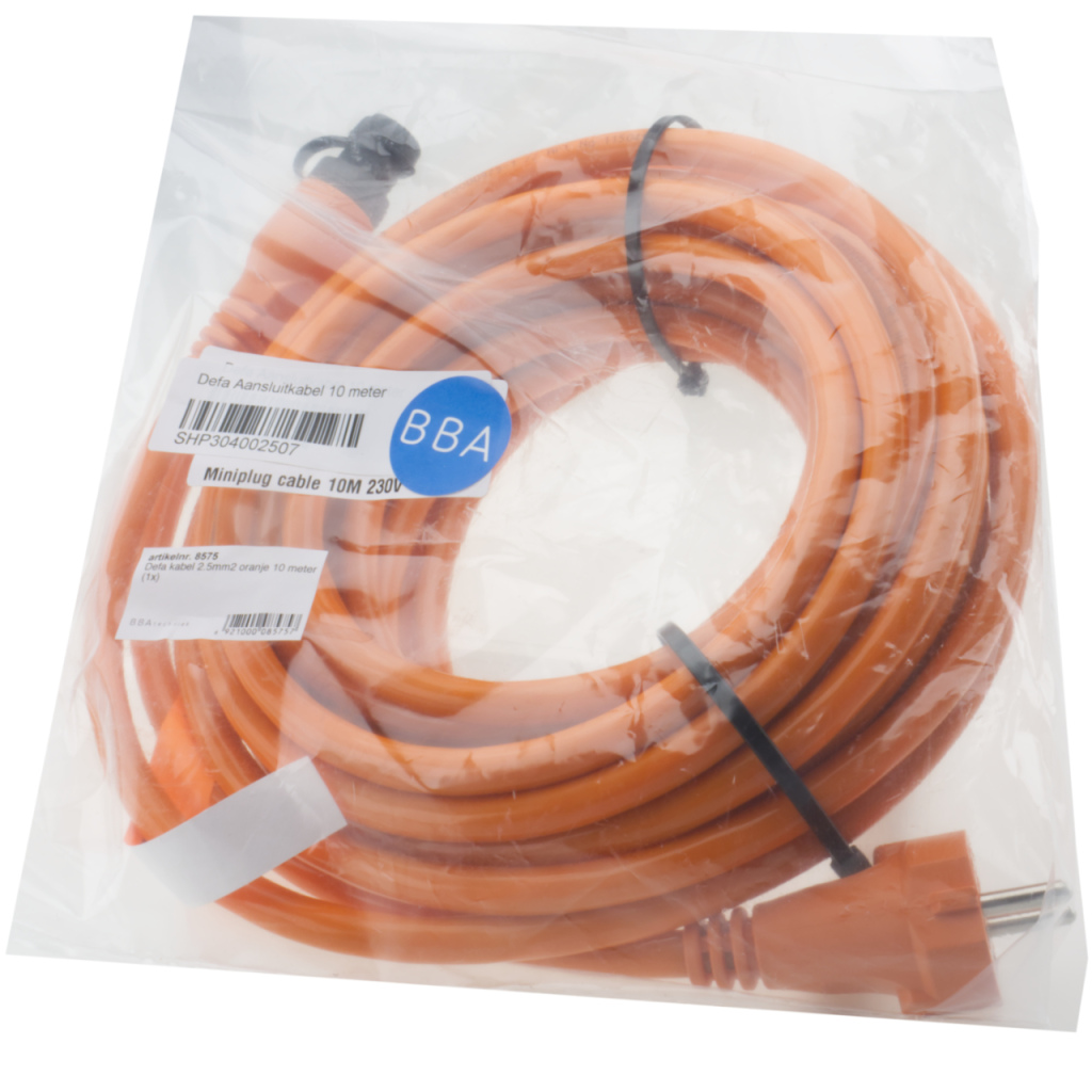 BBAtechniek - Defa kabel 2.5mm2 oranje 10m (1x)