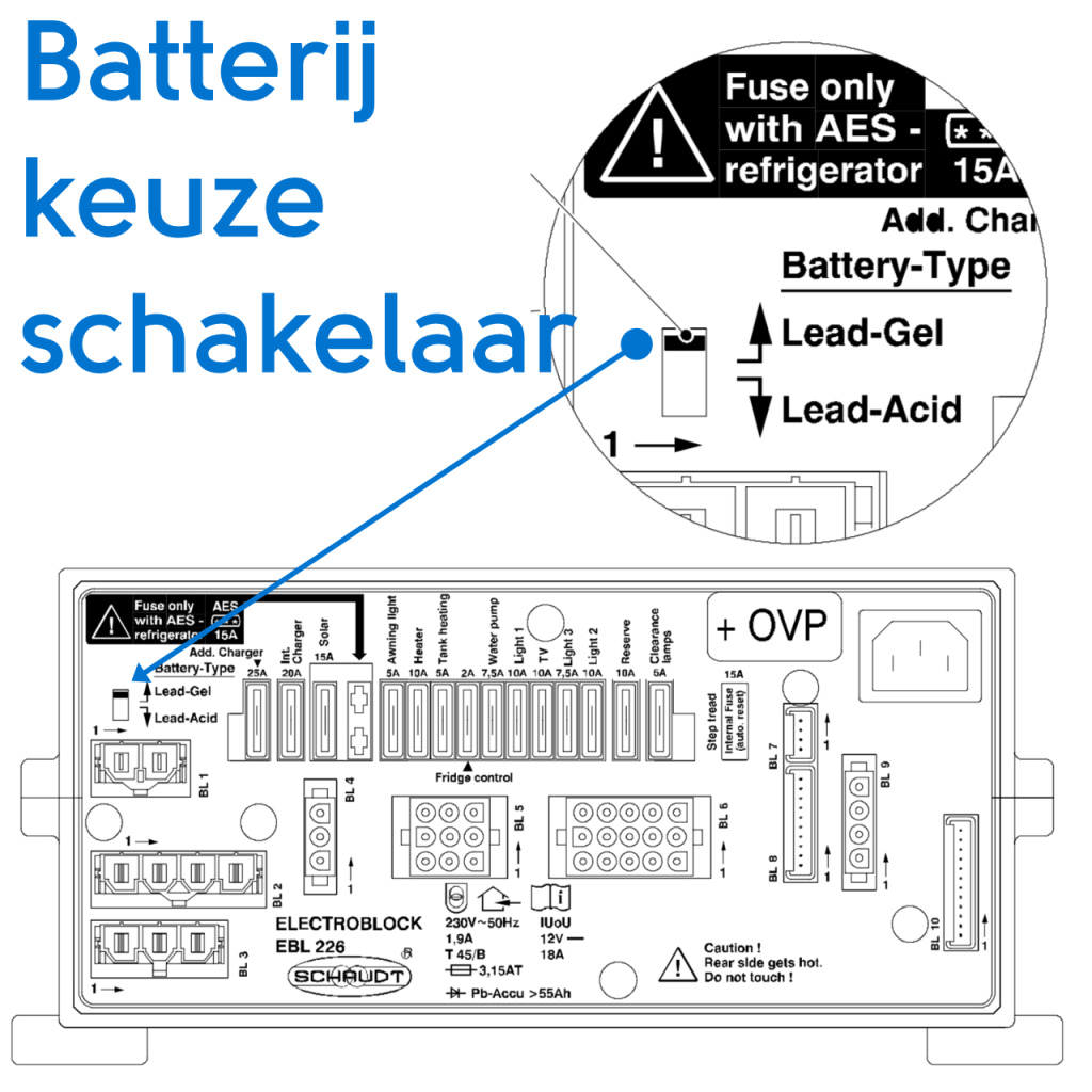 BBAtechniek - Schaudt EBL 226 C + OVP 230V 12V 18A (1x)