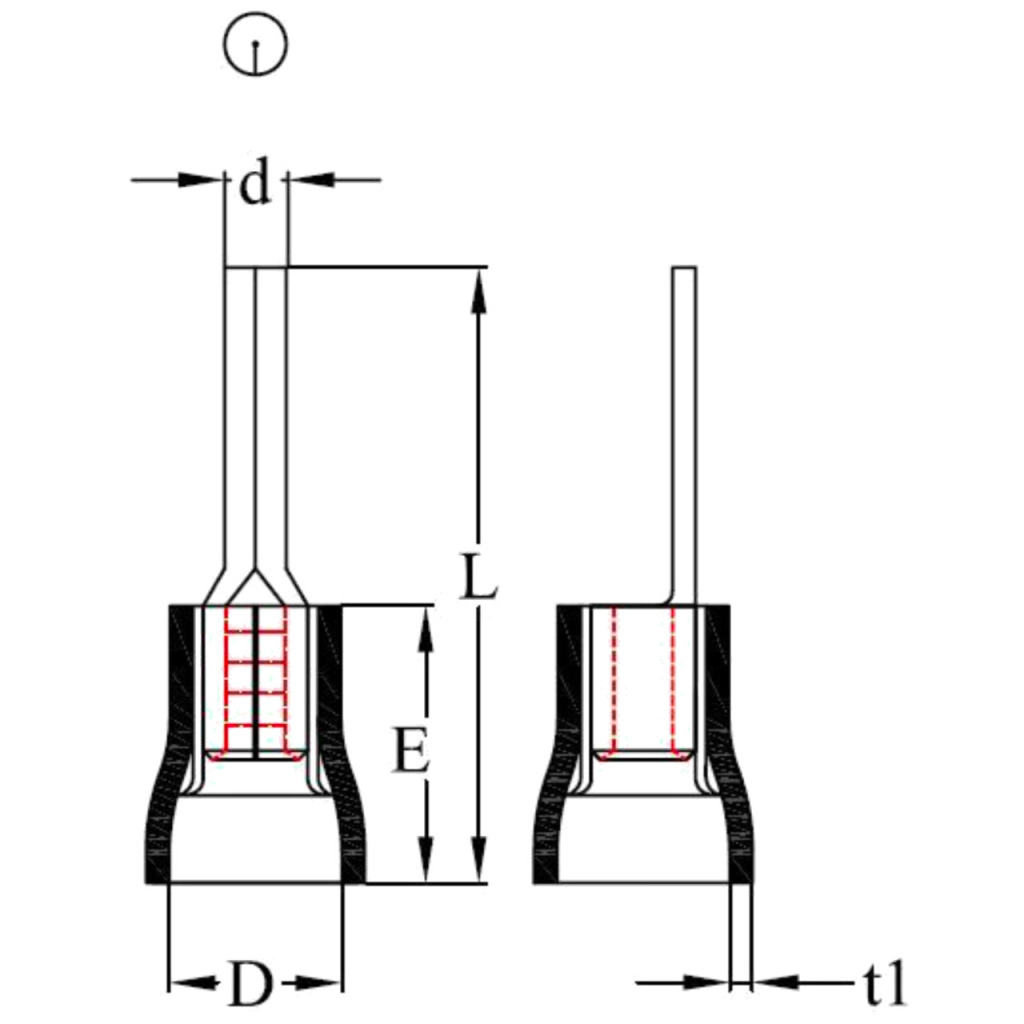BBAtechniek - Stift kabelschoen voor 16mm2 (10x)