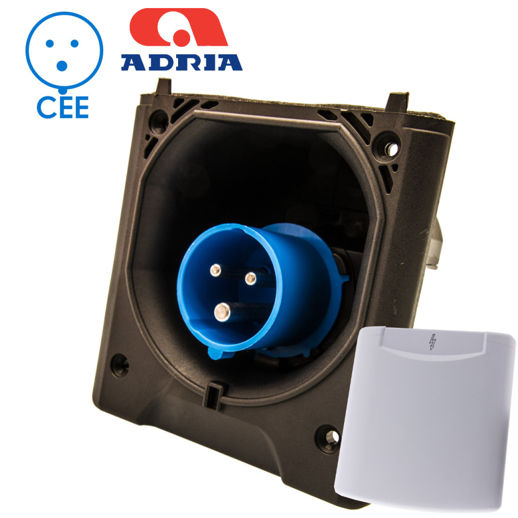 BBAtechniek - CEE 230V aansluiting licht grijs (1x)