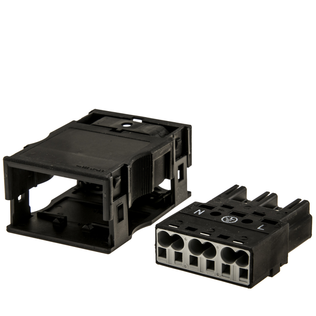 BBAtechniek - Wago Winsta Midi connector male zwart (1x)